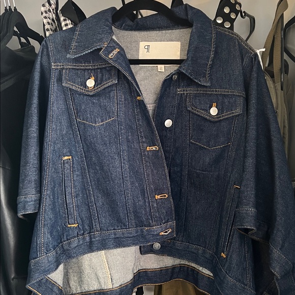 Weston Cape Denim Boyfriend Jacket by Pilcro - Picture 5 of 6